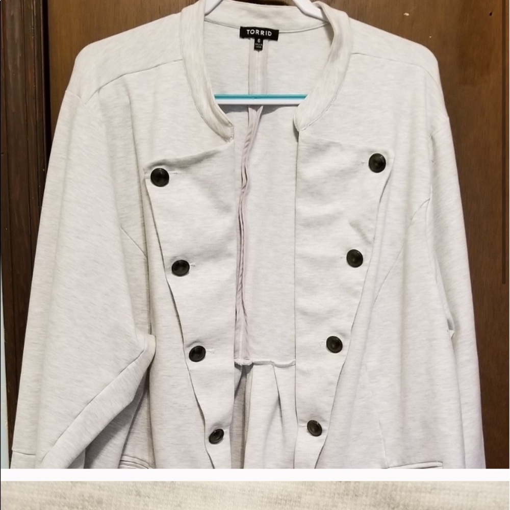 Torrid Military Peplum Light Jacket 6 or 30W